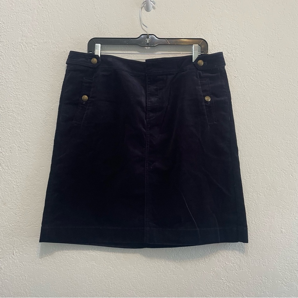 Talbots Black Skirt with Button Accents